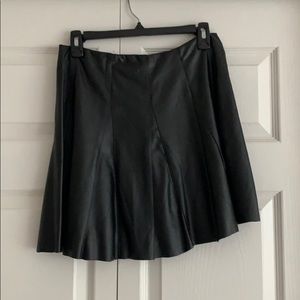 Mini leather skirt